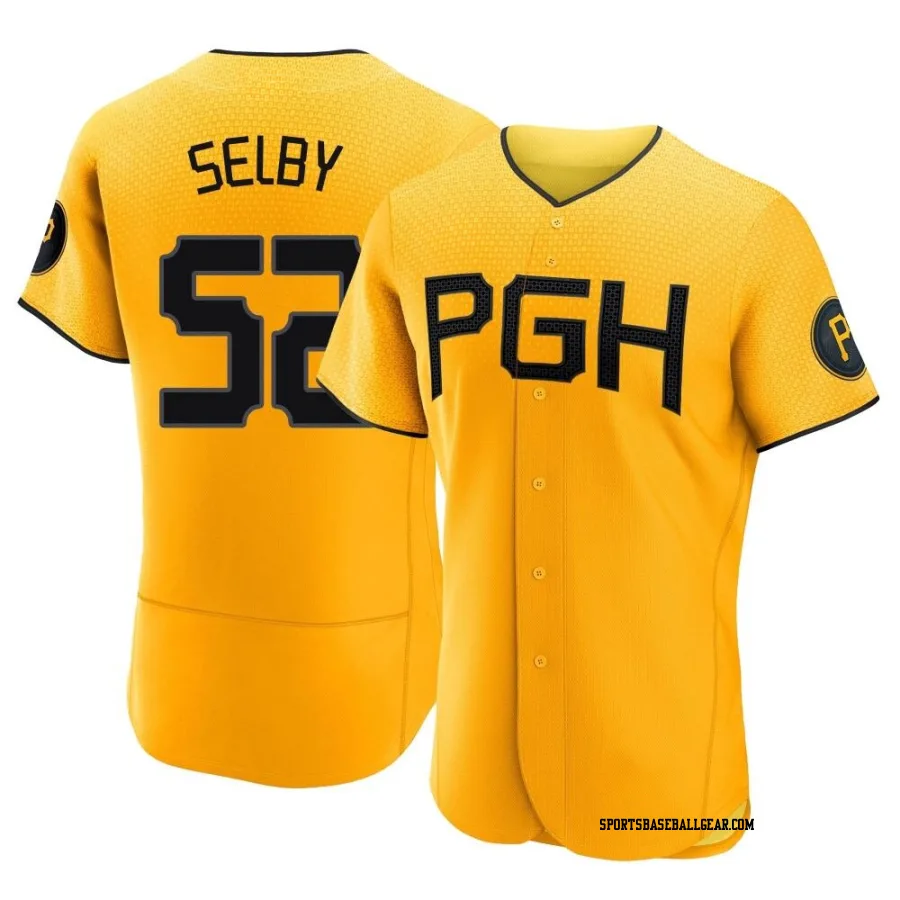 Colin Selby Men's Pittsburgh Pirates Gold Authentic 2023 City Connect Jersey