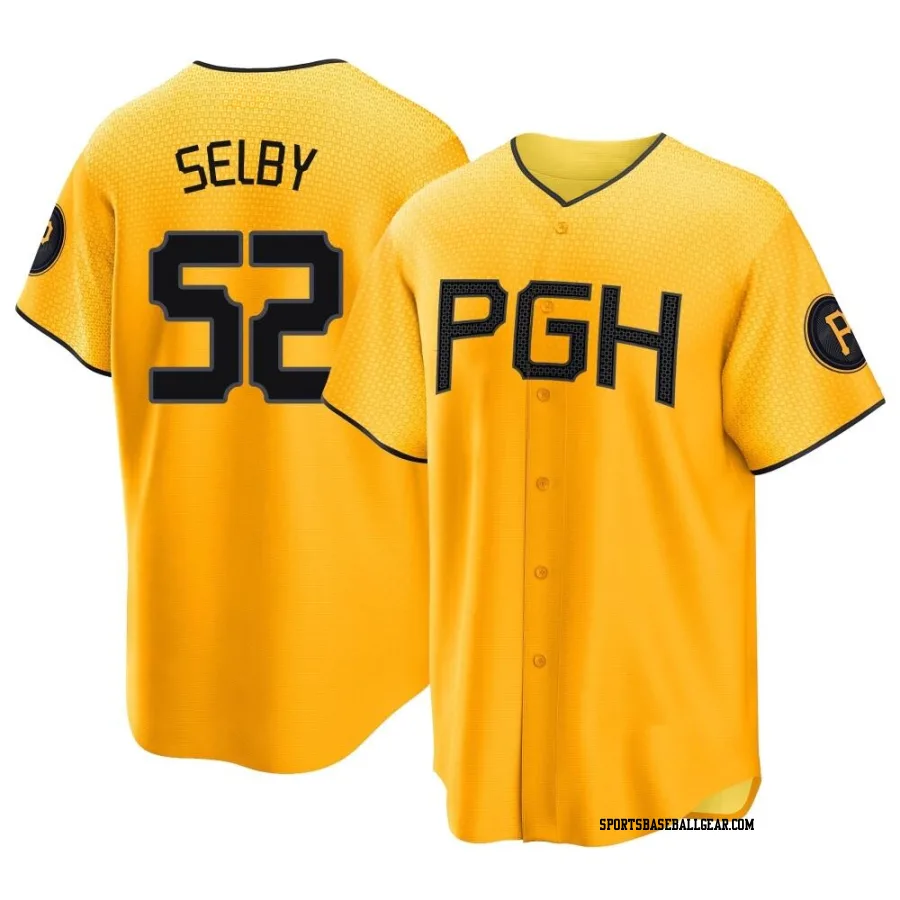 Colin Selby Youth Pittsburgh Pirates Gold Replica 2023 City Connect Jersey