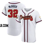 Collin McHugh Men's Atlanta Braves Gold Authentic White 2022 Program Jersey