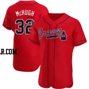 Collin McHugh Men's Atlanta Braves Red Authentic Alternate Jersey