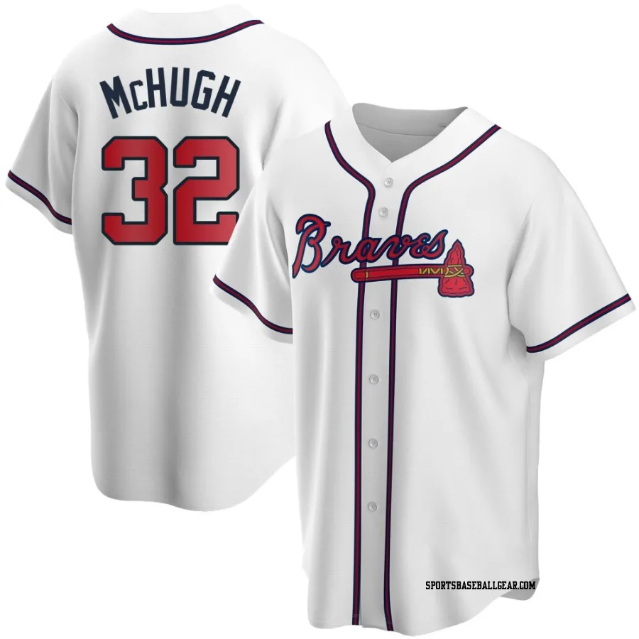 Collin McHugh Men's Atlanta Braves White Replica Home Jersey