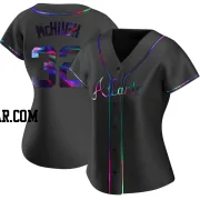 Collin McHugh Women's Atlanta Braves Black Holographic Replica Alternate Jersey