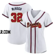 Collin McHugh Women's Atlanta Braves Gold Authentic White 2022 Program Jersey