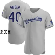 Collin Snider Men's Kansas City Royals Gray Authentic Road Jersey