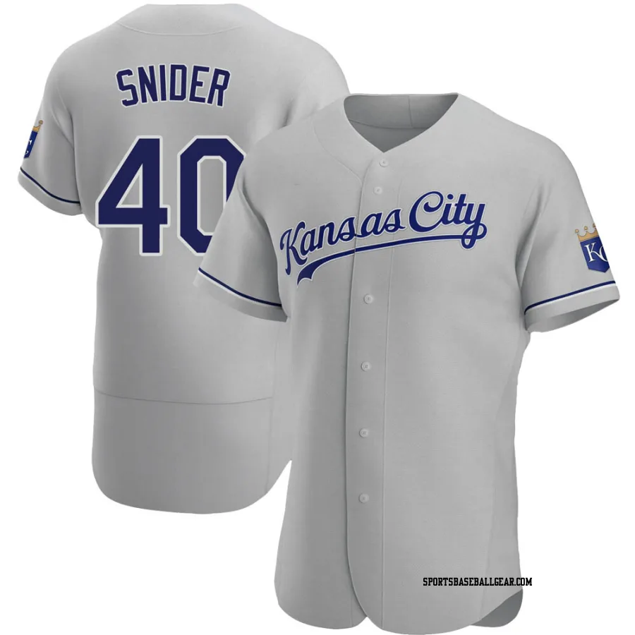 Collin Snider Men's Kansas City Royals Gray Authentic Road Jersey