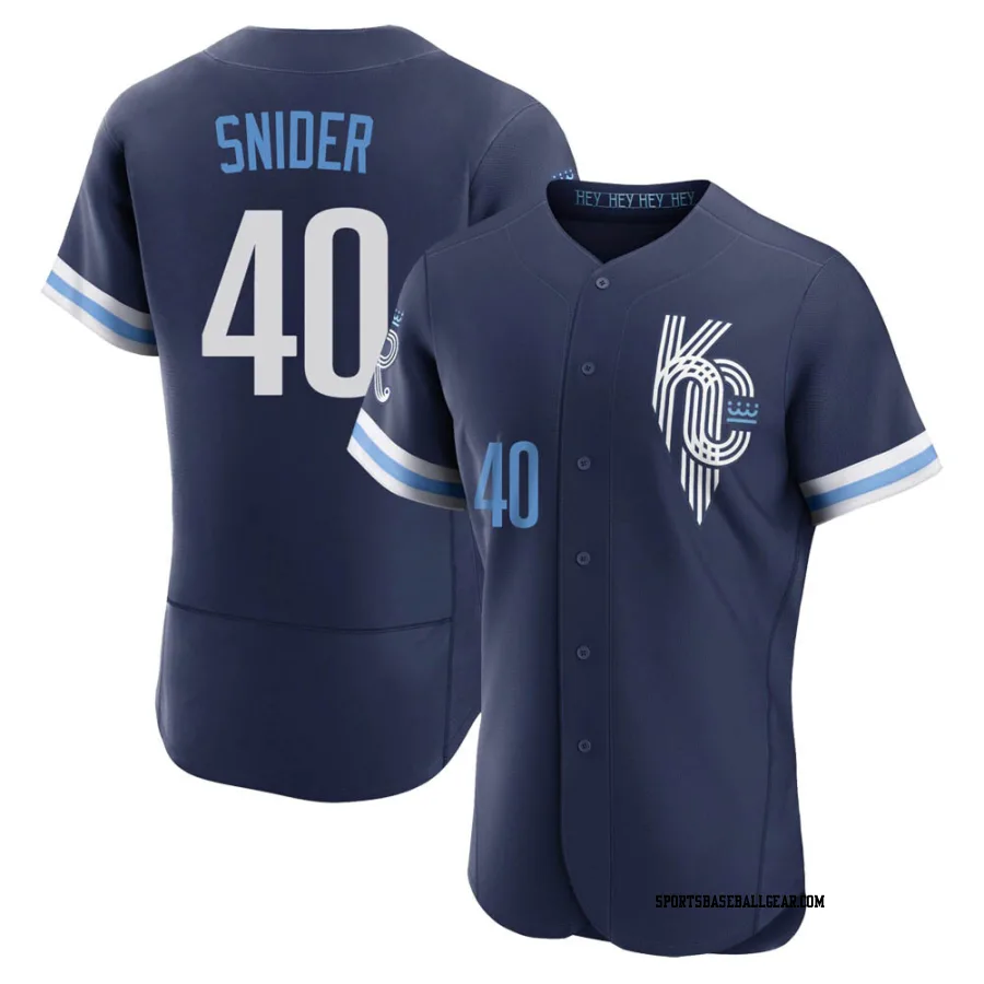 Collin Snider Men's Kansas City Royals Navy Authentic 2022 City Connect Jersey