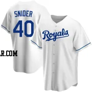 Collin Snider Men's Kansas City Royals White Replica Home Jersey