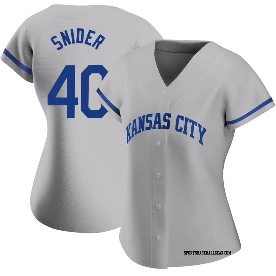 Collin Snider Women's Kansas City Royals Gray Replica 2022 Road Jersey