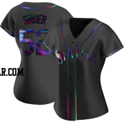 Collin Snider Women's Seattle Mariners Black Holographic Replica Alternate Jersey