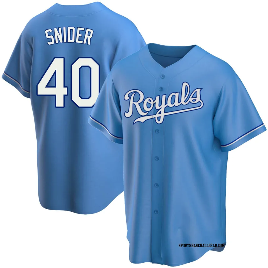 Collin Snider Youth Kansas City Royals Light Blue Replica Alternate Jersey