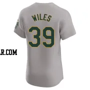 Collin Wiles Men's Oakland Athletics Gray Elite Road Jersey