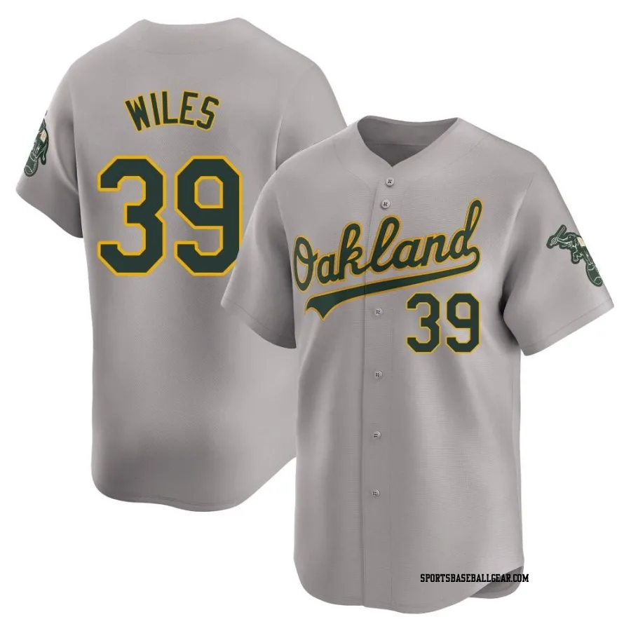 Collin Wiles Men's Oakland Athletics Gray Limited Away Jersey