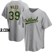 Collin Wiles Men's Oakland Athletics Gray Replica Road Jersey