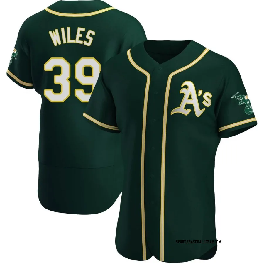 Collin Wiles Men's Oakland Athletics Green Authentic Alternate Jersey