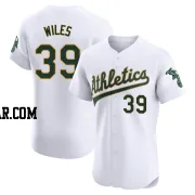 Collin Wiles Men's Oakland Athletics White Elite Home Jersey