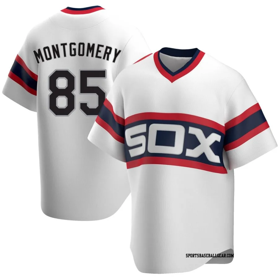 Colson Montgomery Men's Chicago White Sox White Replica Cooperstown Collection Jersey