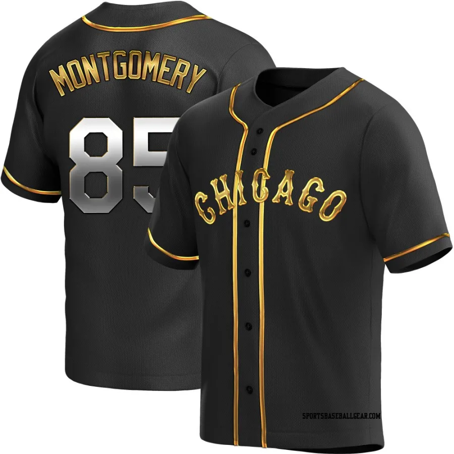 Colson Montgomery Youth Chicago White Sox Black Golden Replica Alternate Jersey