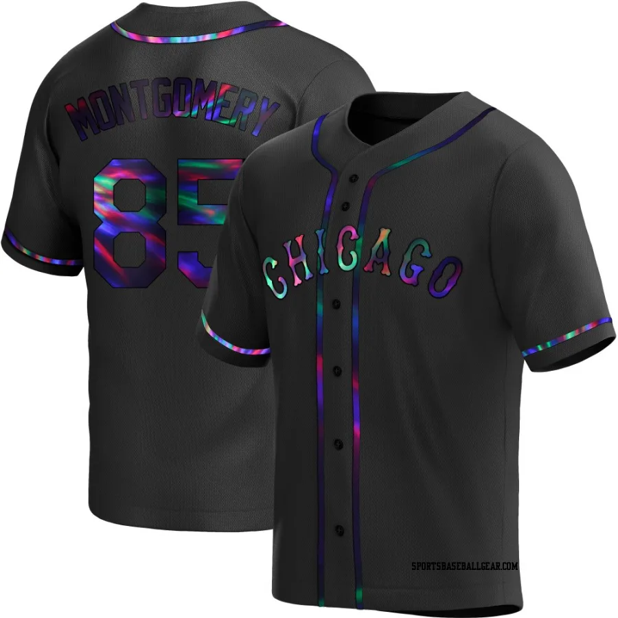 Colson Montgomery Youth Chicago White Sox Black Holographic Replica Alternate Jersey