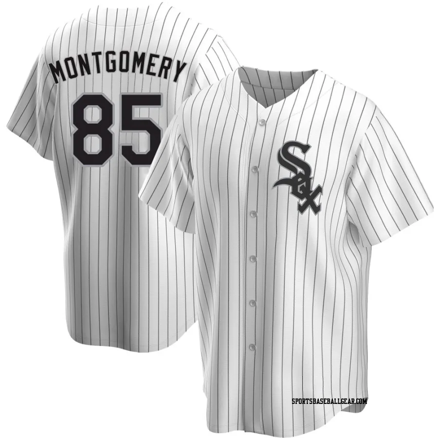 Colson Montgomery Youth Chicago White Sox White Replica Home Jersey