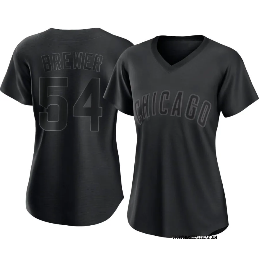 Colten Brewer Women's Chicago Cubs Black Authentic Pitch Fashion Jersey