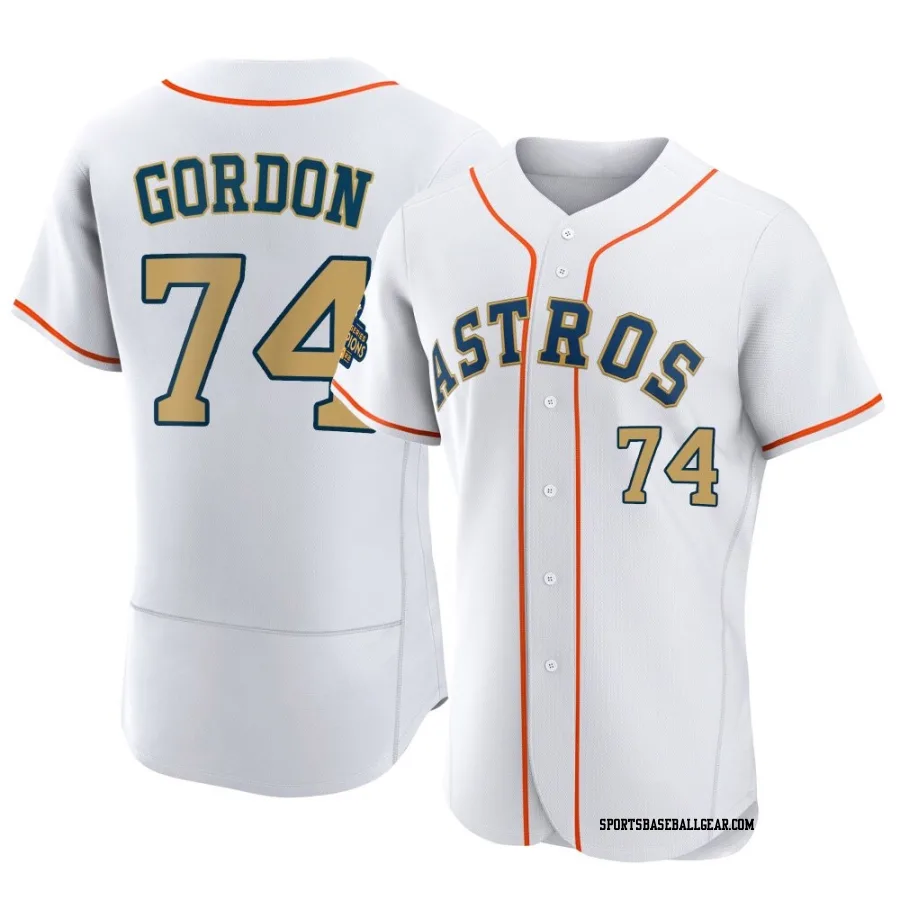 Colton Gordon Men's Houston Astros Gold Authentic White 2023 Collection Jersey