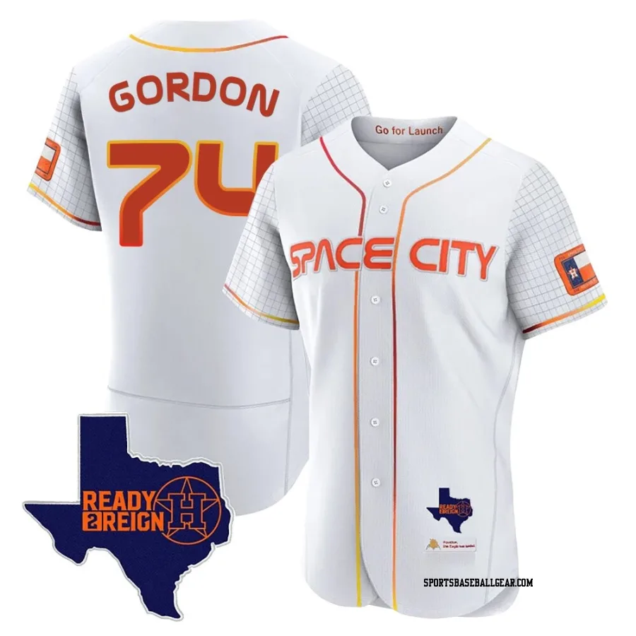 Colton Gordon Men's Houston Astros White Authentic 2023 Space City Ready 2 Reign Flex Base Jersey