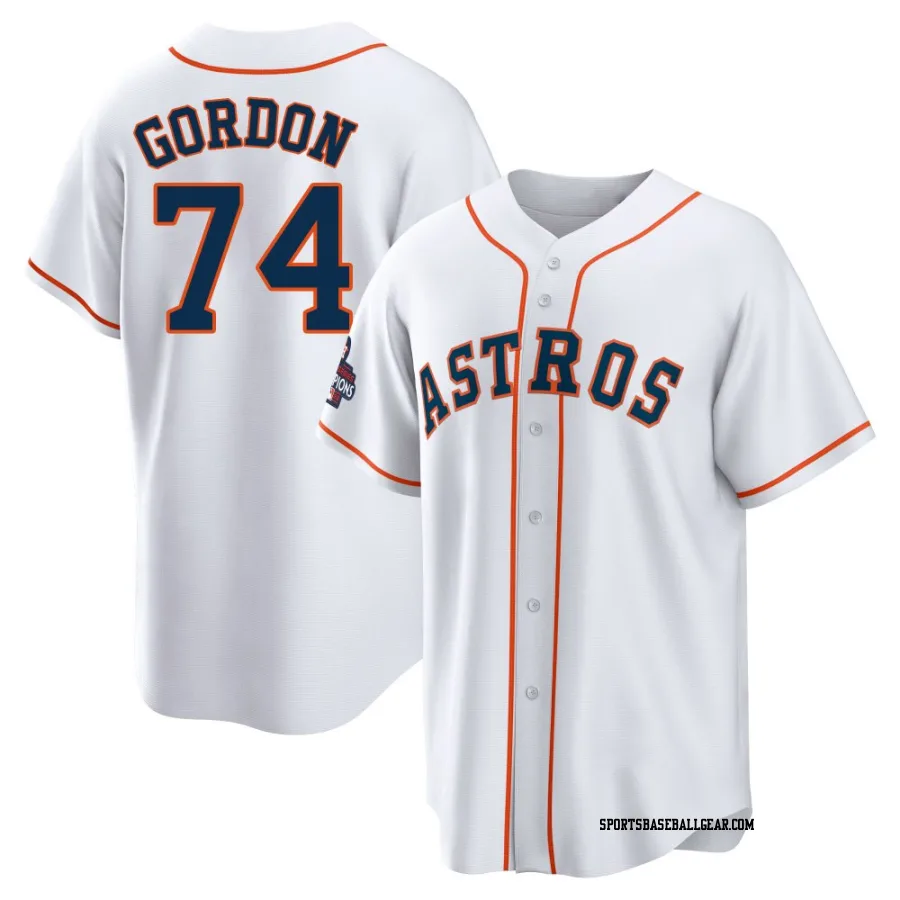 Colton Gordon Men's Houston Astros White Replica 2022 World Series Champions Home Jersey