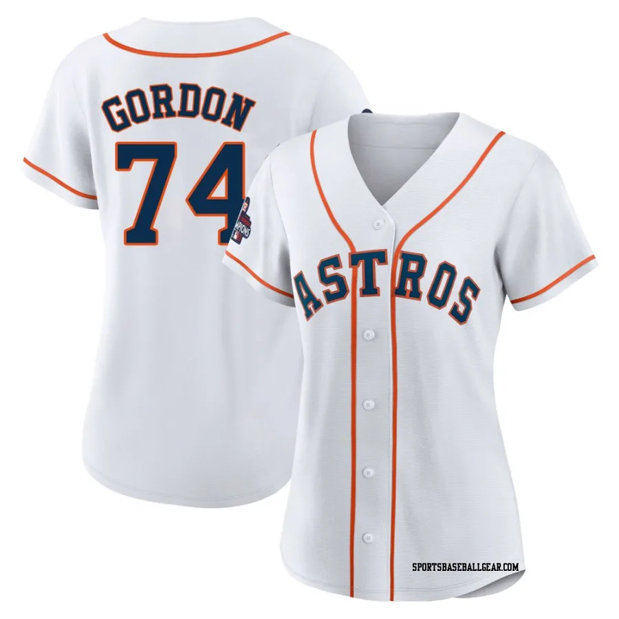 Colton Gordon Women's Houston Astros White Authentic 2022 World Series Champions Home Jersey