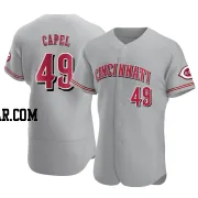 Conner Capel Men's Cincinnati Reds Gray Authentic Road Jersey