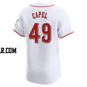 Conner Capel Men's Cincinnati Reds White Elite Home Jersey