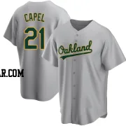 Conner Capel Men's Oakland Athletics Gray Replica Road Jersey