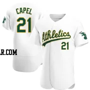 Conner Capel Men's Oakland Athletics White Authentic Home Jersey