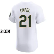 Conner Capel Men's Oakland Athletics White Elite Home Jersey