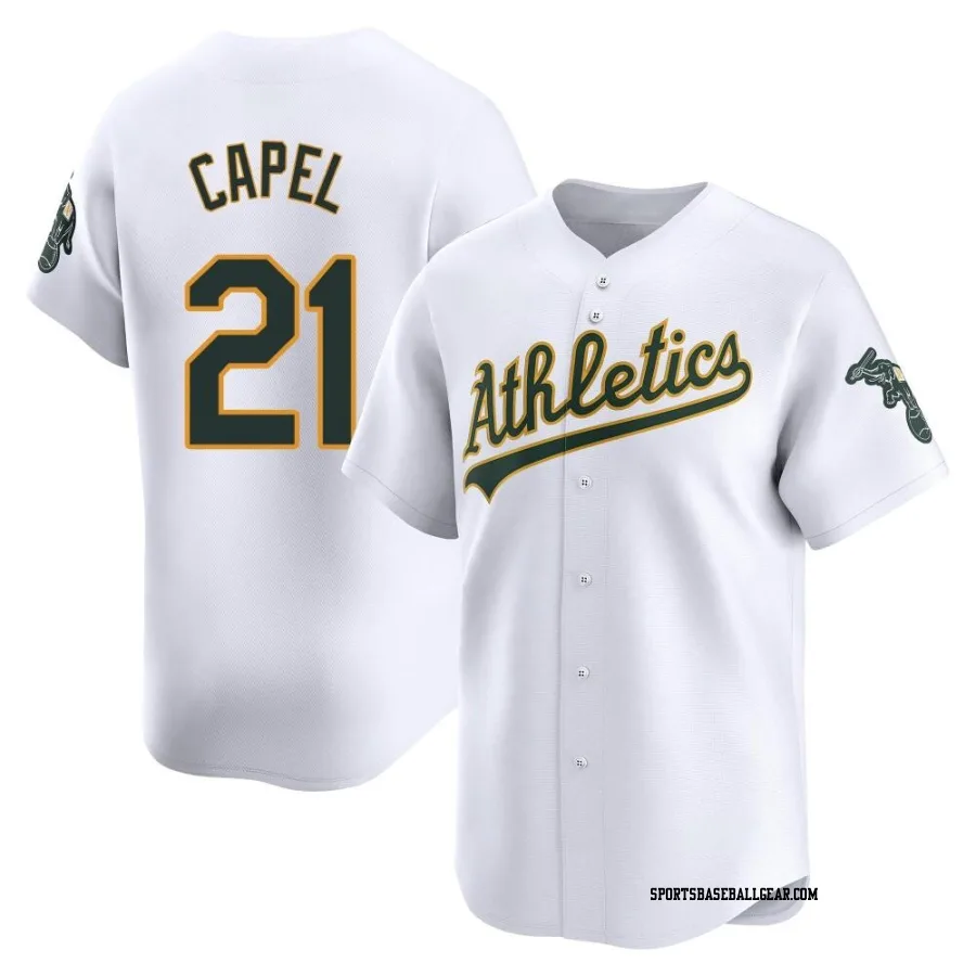 Conner Capel Men's Oakland Athletics White Limited Home Jersey