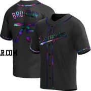 Connor Brogdon Men's Los Angeles Dodgers Black Holographic Replica Alternate Jersey