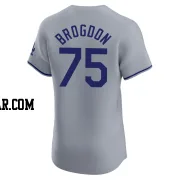 Connor Brogdon Men's Los Angeles Dodgers Gray Elite Road Jersey