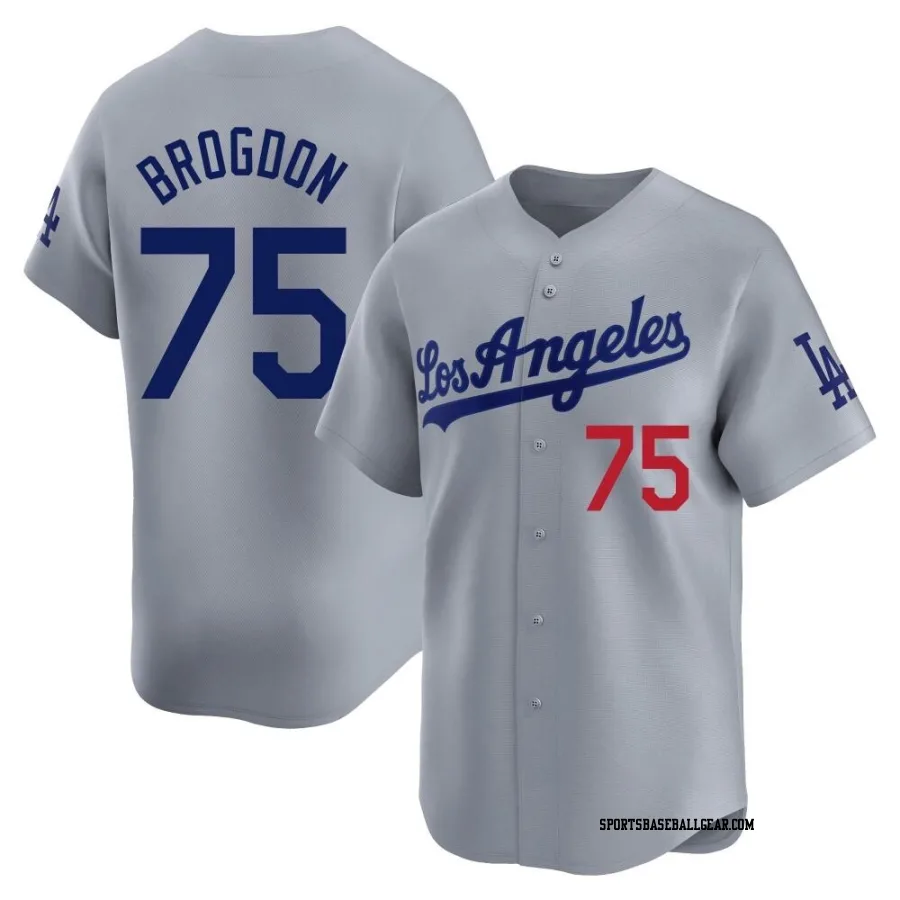 Connor Brogdon Men's Los Angeles Dodgers Gray Limited Away Jersey