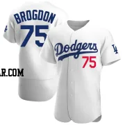 Connor Brogdon Men's Los Angeles Dodgers White Authentic Home Jersey