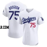 Connor Brogdon Men's Los Angeles Dodgers White Elite Home Jersey