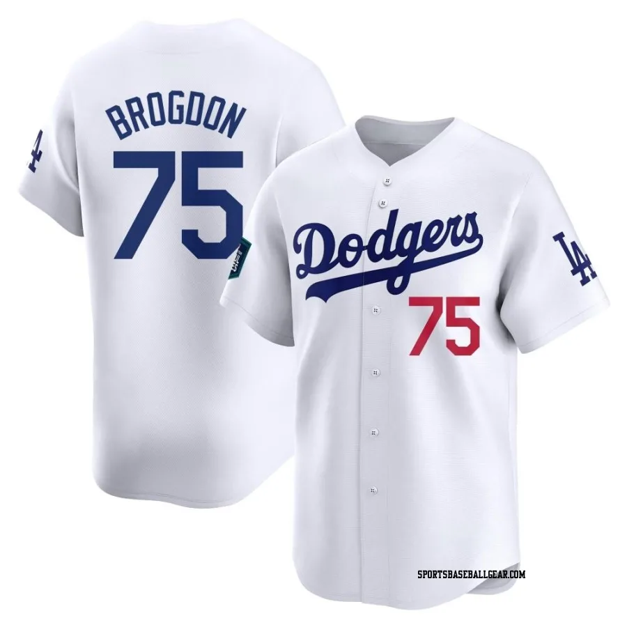 Connor Brogdon Men's Los Angeles Dodgers White Limited 2024 World Tour Seoul Series Home Jersey