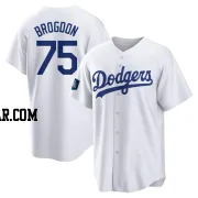 Connor Brogdon Men's Los Angeles Dodgers White Replica 2024 World Tour Seoul Series Home Jersey