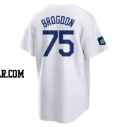 Connor Brogdon Men's Los Angeles Dodgers White Replica 2024 World Tour Seoul Series Home Jersey