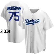 Connor Brogdon Men's Los Angeles Dodgers White Replica Home Jersey