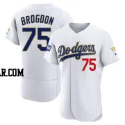 Connor Brogdon Men's Los Angeles Dodgers White/Gold Authentic 2021 Gold Program Player Jersey