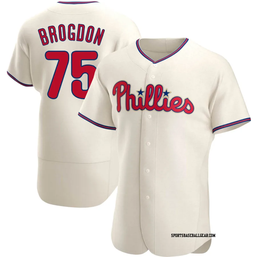 Connor Brogdon Men's Philadelphia Phillies Cream Authentic Alternate Jersey