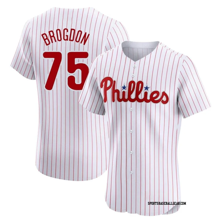 Connor Brogdon Men's Philadelphia Phillies White Elite Home Jersey