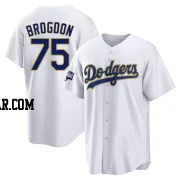 Connor Brogdon Youth Los Angeles Dodgers White/Gold Replica 2021 Gold Program Player Jersey