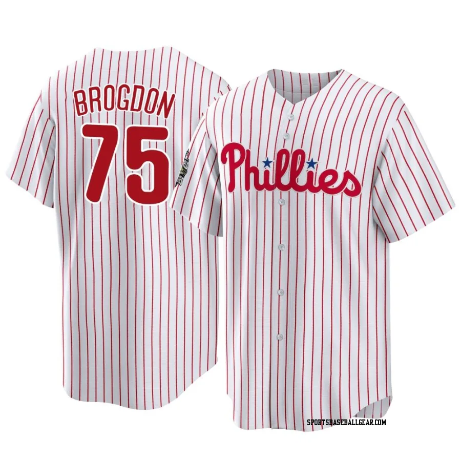 Connor Brogdon Youth Philadelphia Phillies White Replica 2022 World Series Home Jersey