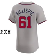 Connor Gillispie Men's Atlanta Braves Gray Elite Road Jersey