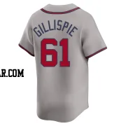 Connor Gillispie Men's Atlanta Braves Gray Limited Away Jersey